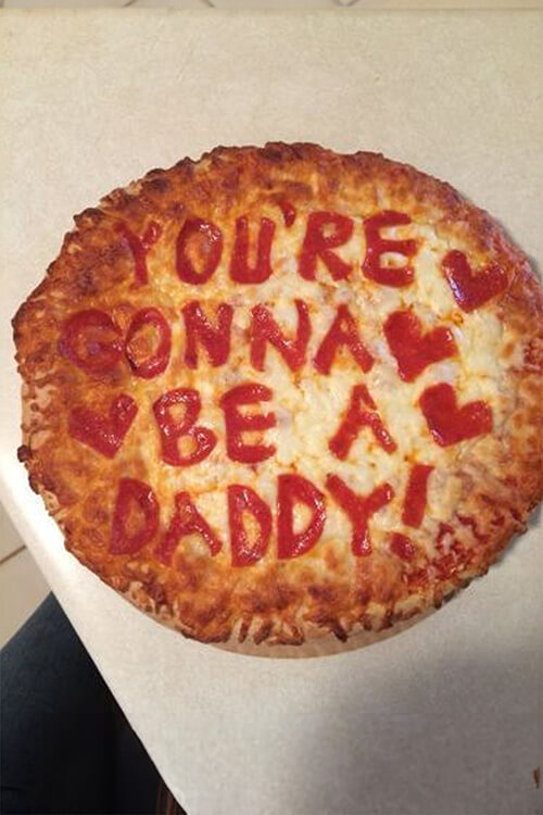going to be daddy pizza