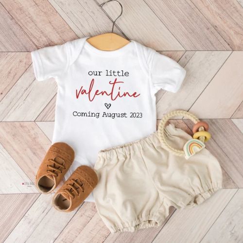 our little valentine baby onesie