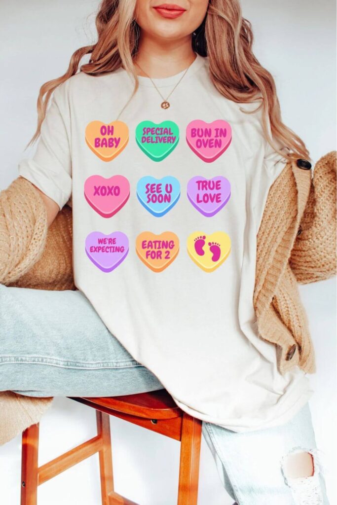valentine pregnancy announcement shirt