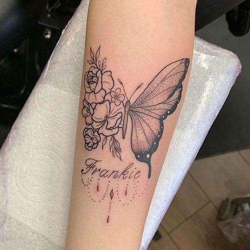 Butterfly miscarriage tattoo