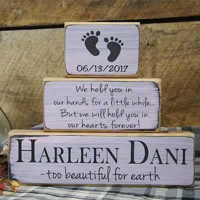 personalized pregnancy loss blocks