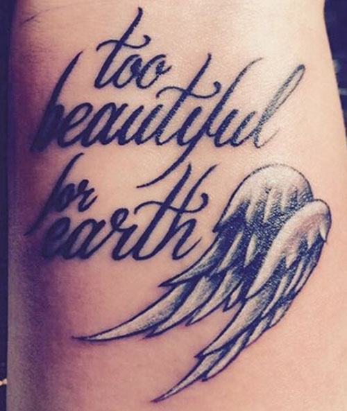 too beautiful for earth tattoo