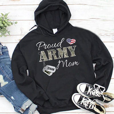 proud army mom hoodie
