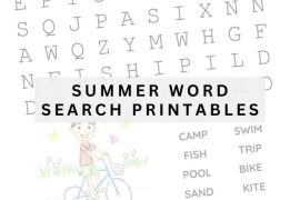 Summer Word Search Printables